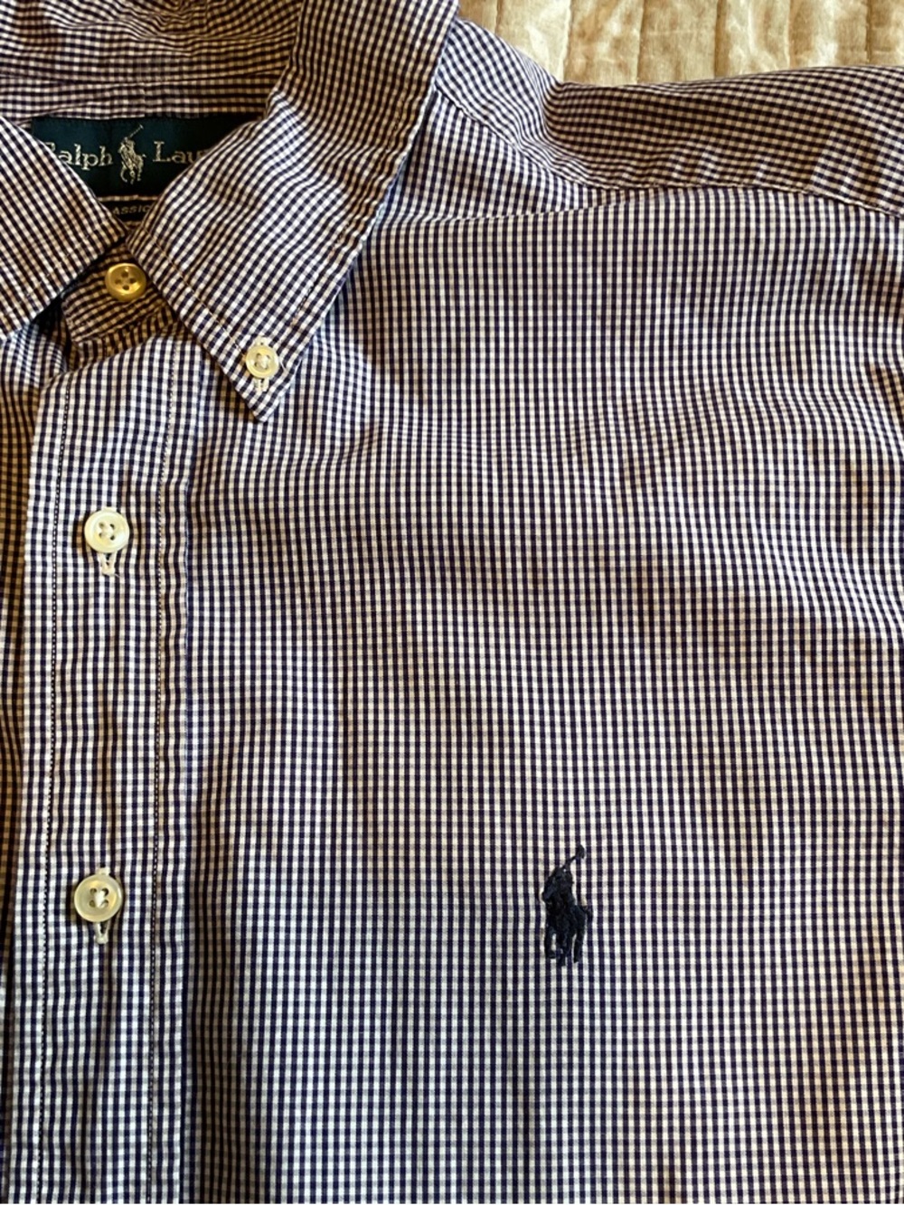 Ralph Lauren Classic Fit Micro Check Button-Down Shirt - Picture 10 of 13